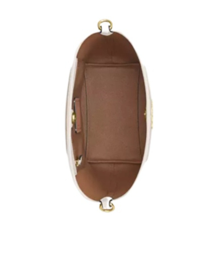 Coach City's Iconic Canvas Shoulder Bag In Nude