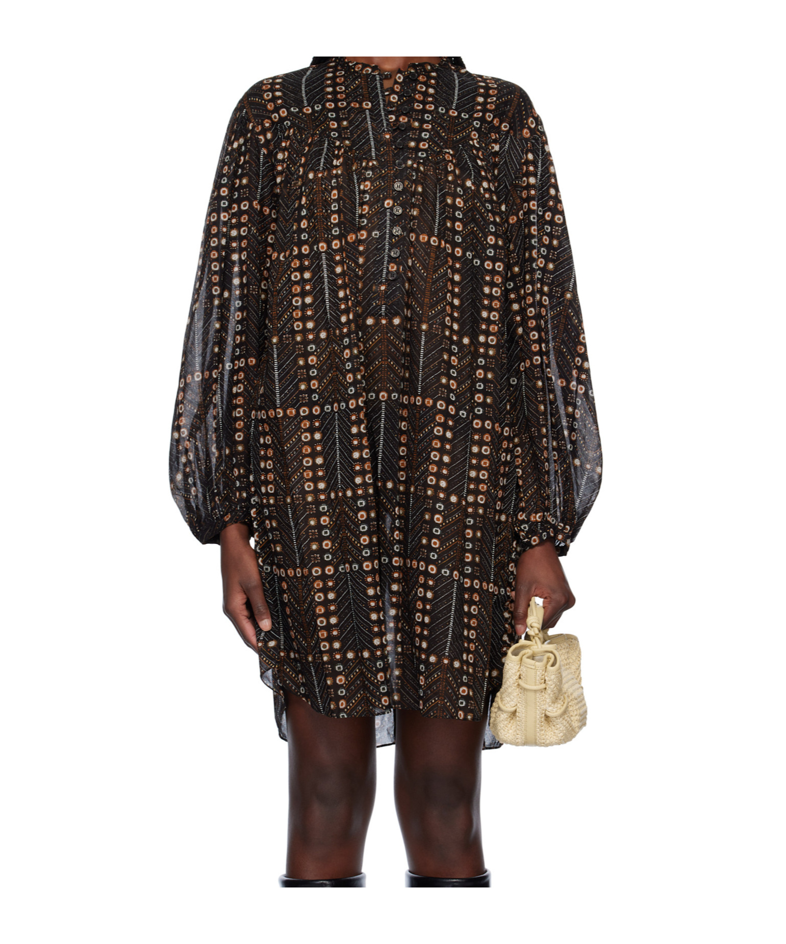 Isabel Marant Étoile Marant Etoile Women Salika Printed Cotton Top In Black
