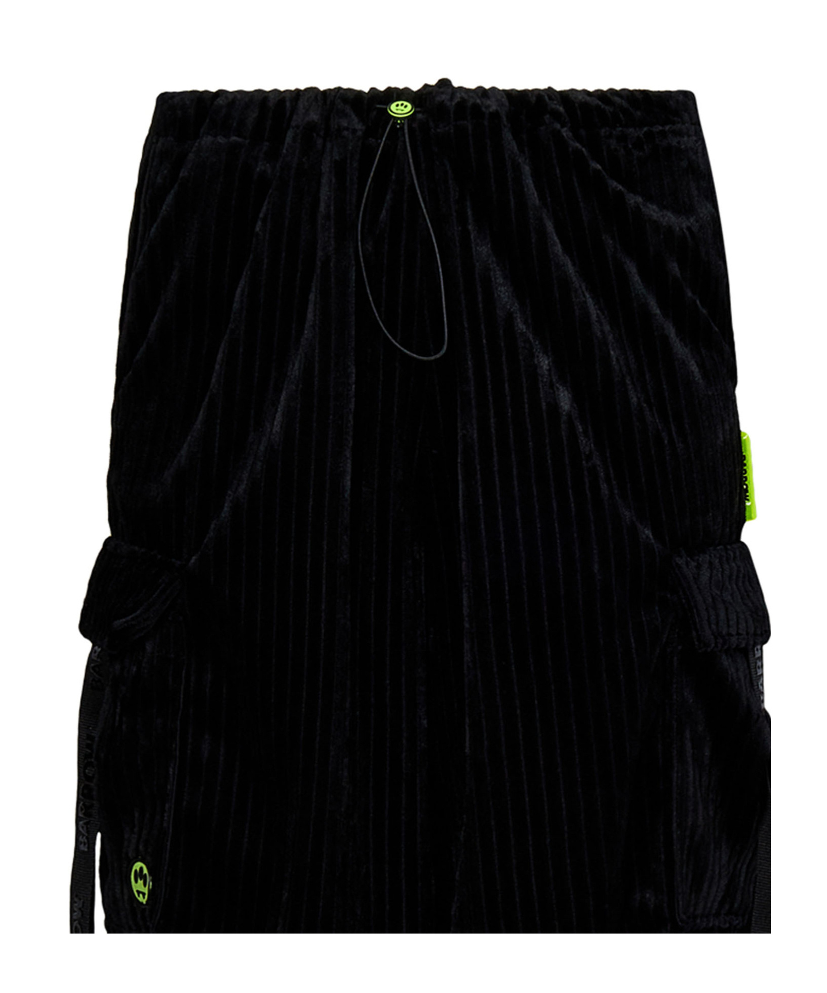 Barrow Ribbed Wide-leg Trousers In Black