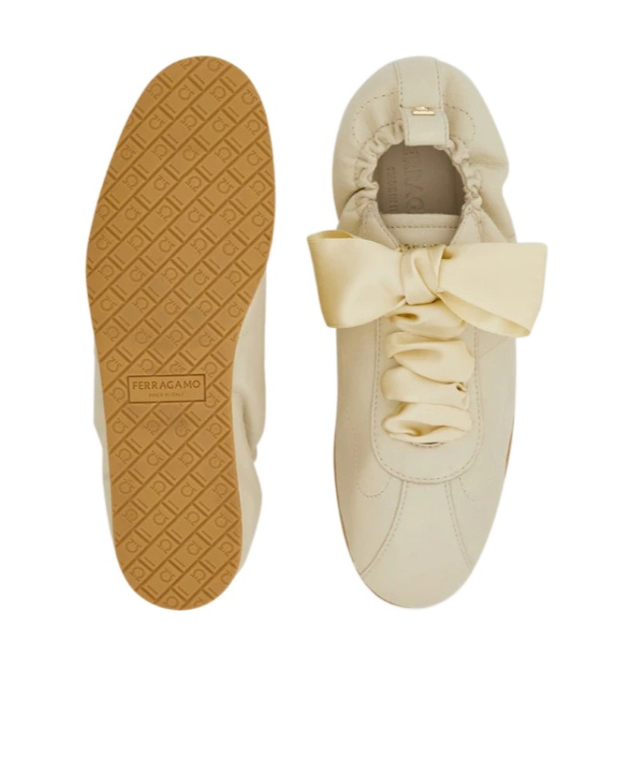 Ferragamo Hybrid Sneaker In Neutral