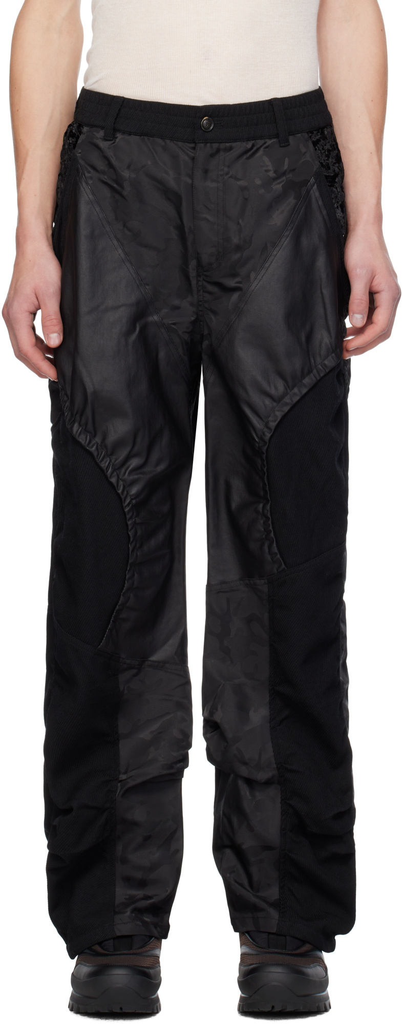 Andersson Bell Flight Mix Trousers In Black
