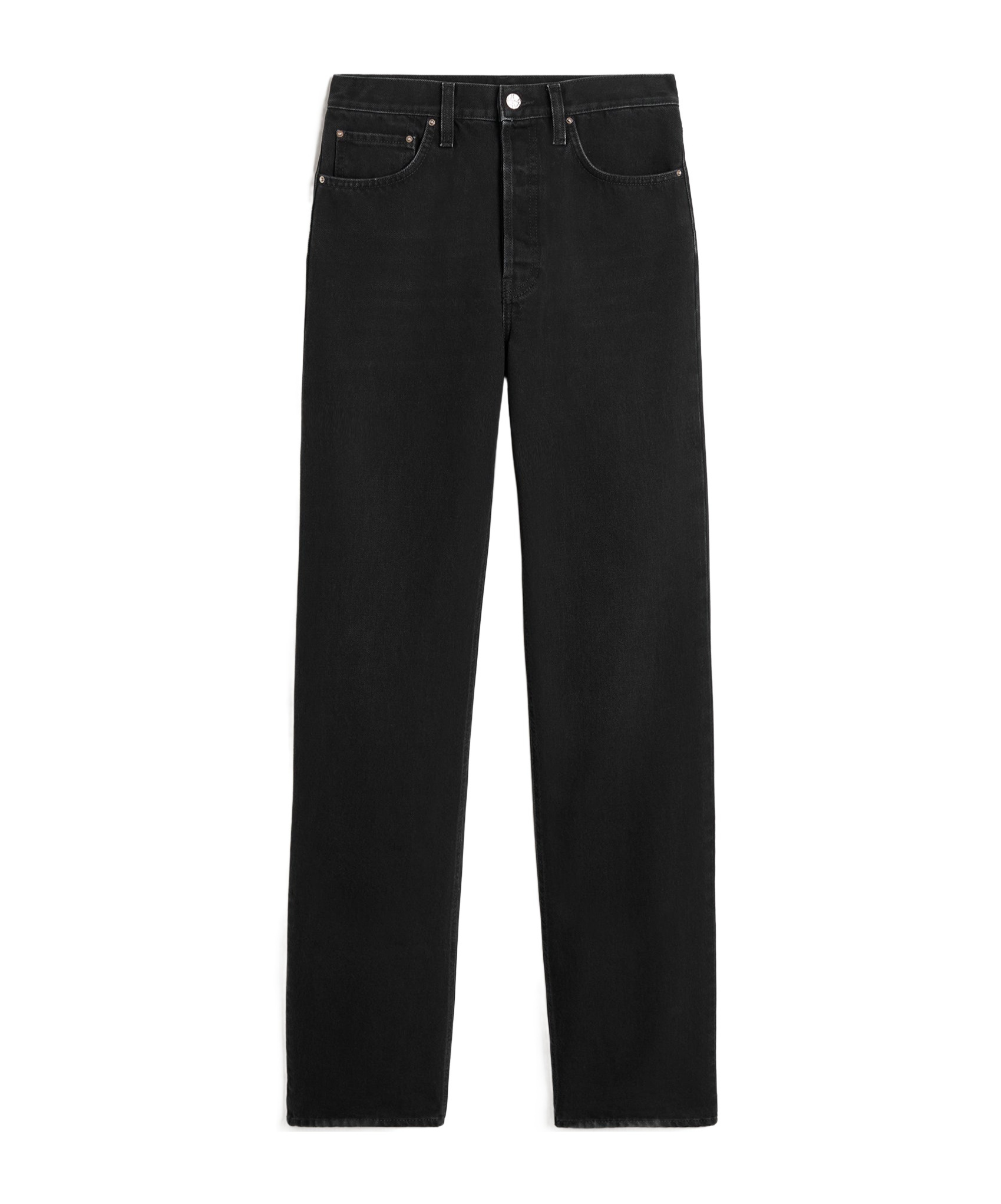 Totême High-rise Straight-leg Jeans In Black