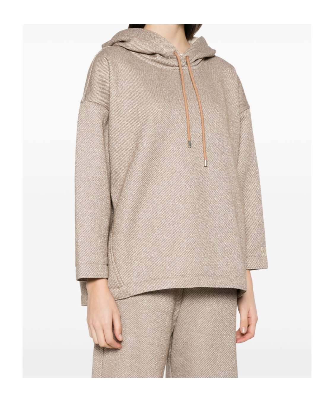 Max Mara Hooded Sweater In Nude