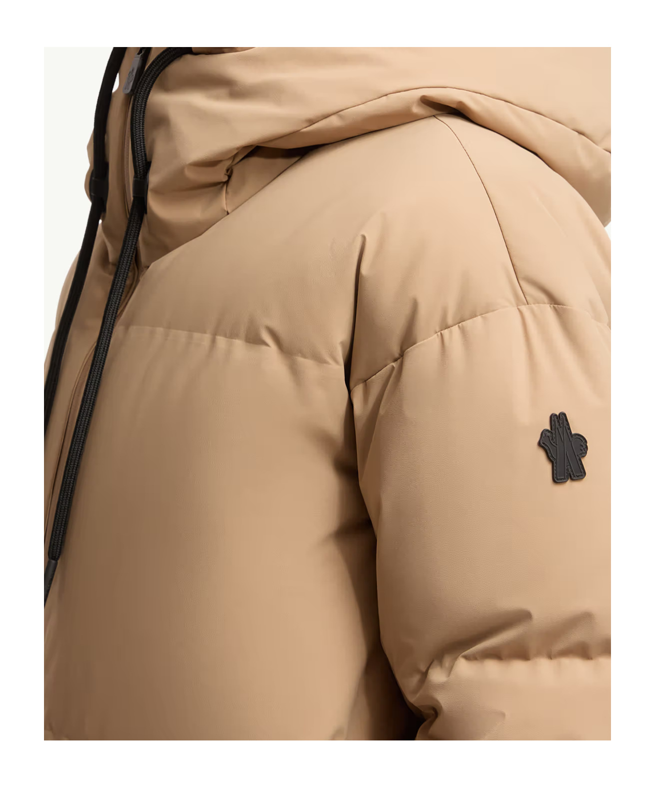 Moncler Allesaz Hooded Down Ski Jacket In Neutral