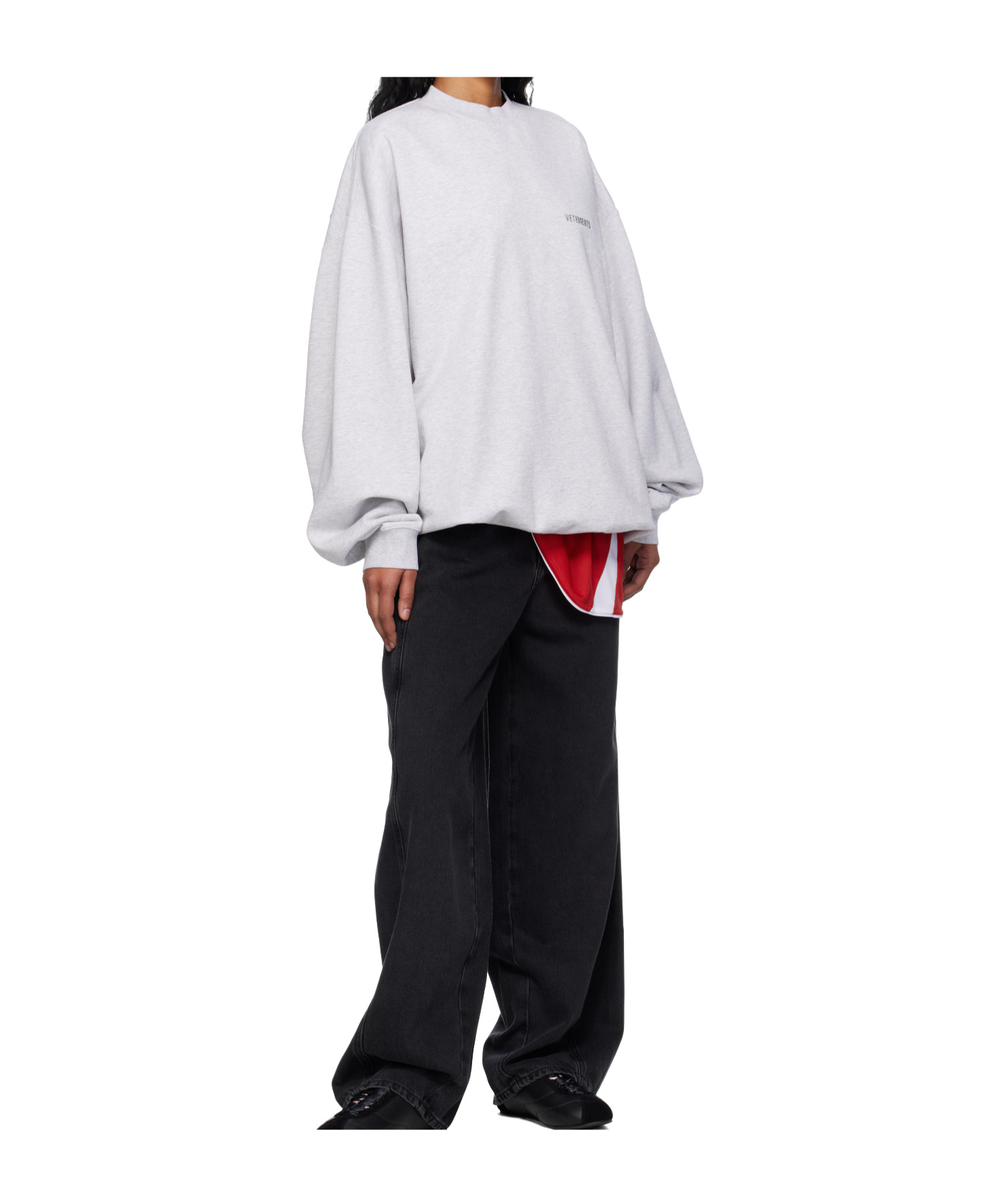Vetements Logo Oversized Sweatshirt In Blue