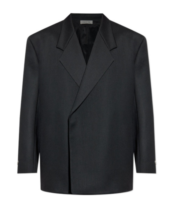 Fear Of God Wool Double-breasted Blazer In Black