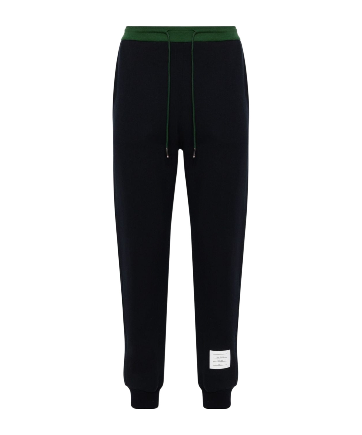 Thom Browne Color Block Fleece Joggers For Men In Black
