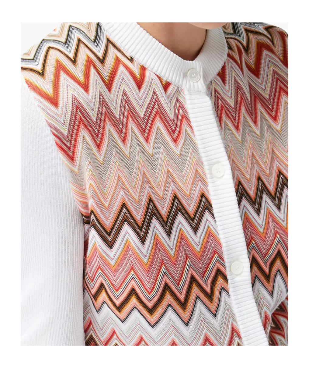 MISSONI CHEVRON-INSERT CARDIGAN