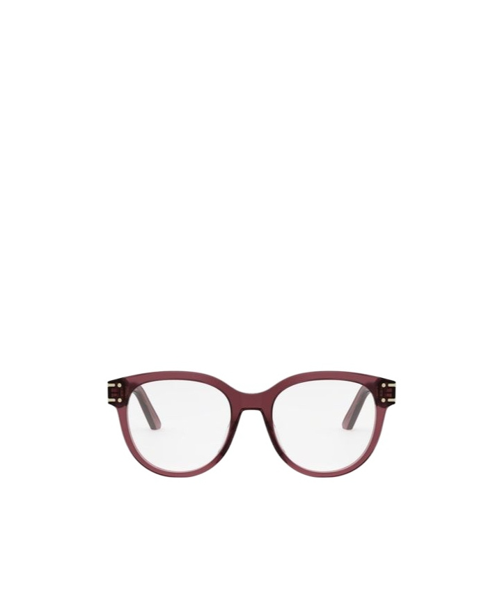 Dior Eyewear Round-frame Glasses In Burgundy