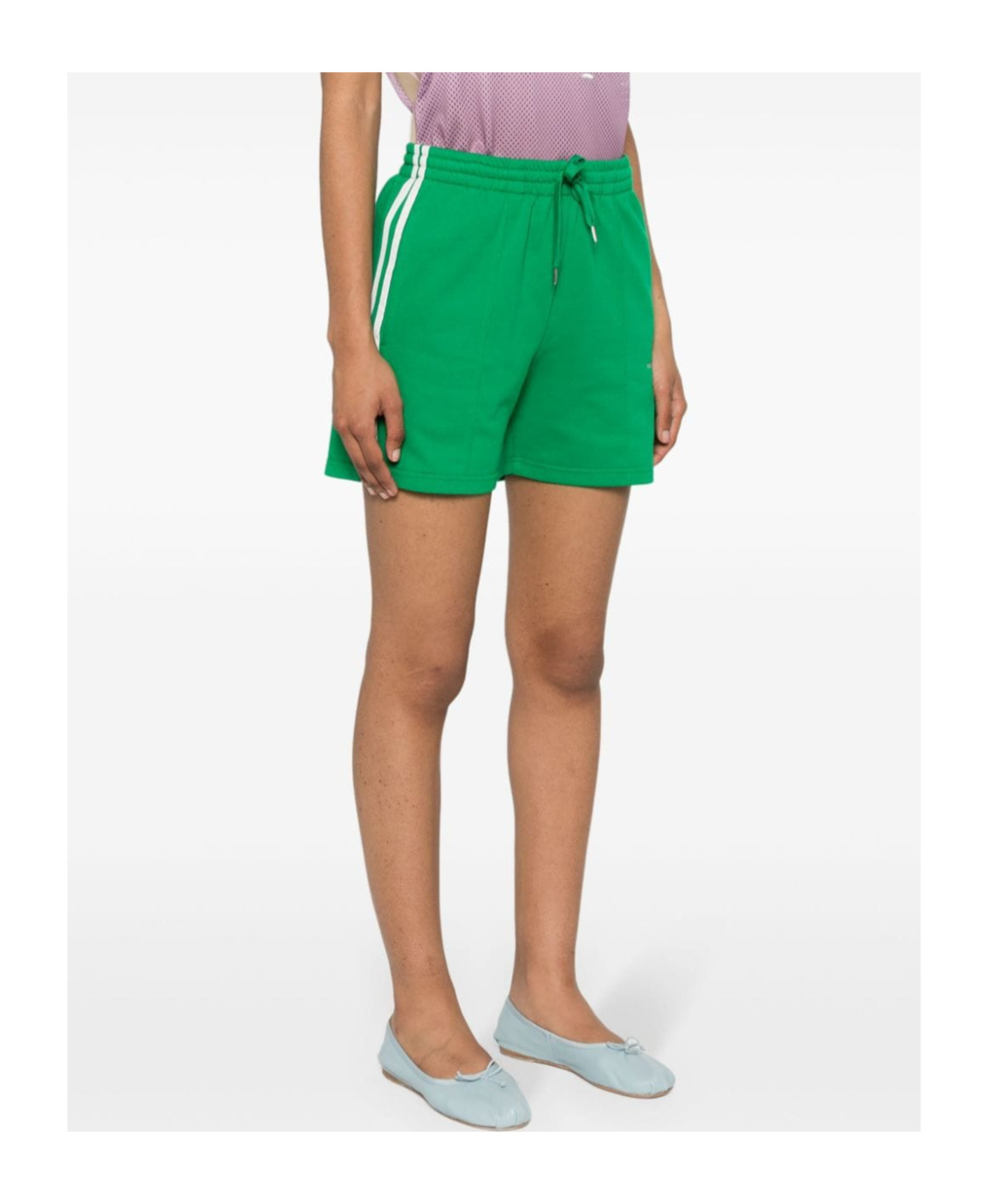 P.A.R.O.S.H STRIPED JERSEY SHORTS