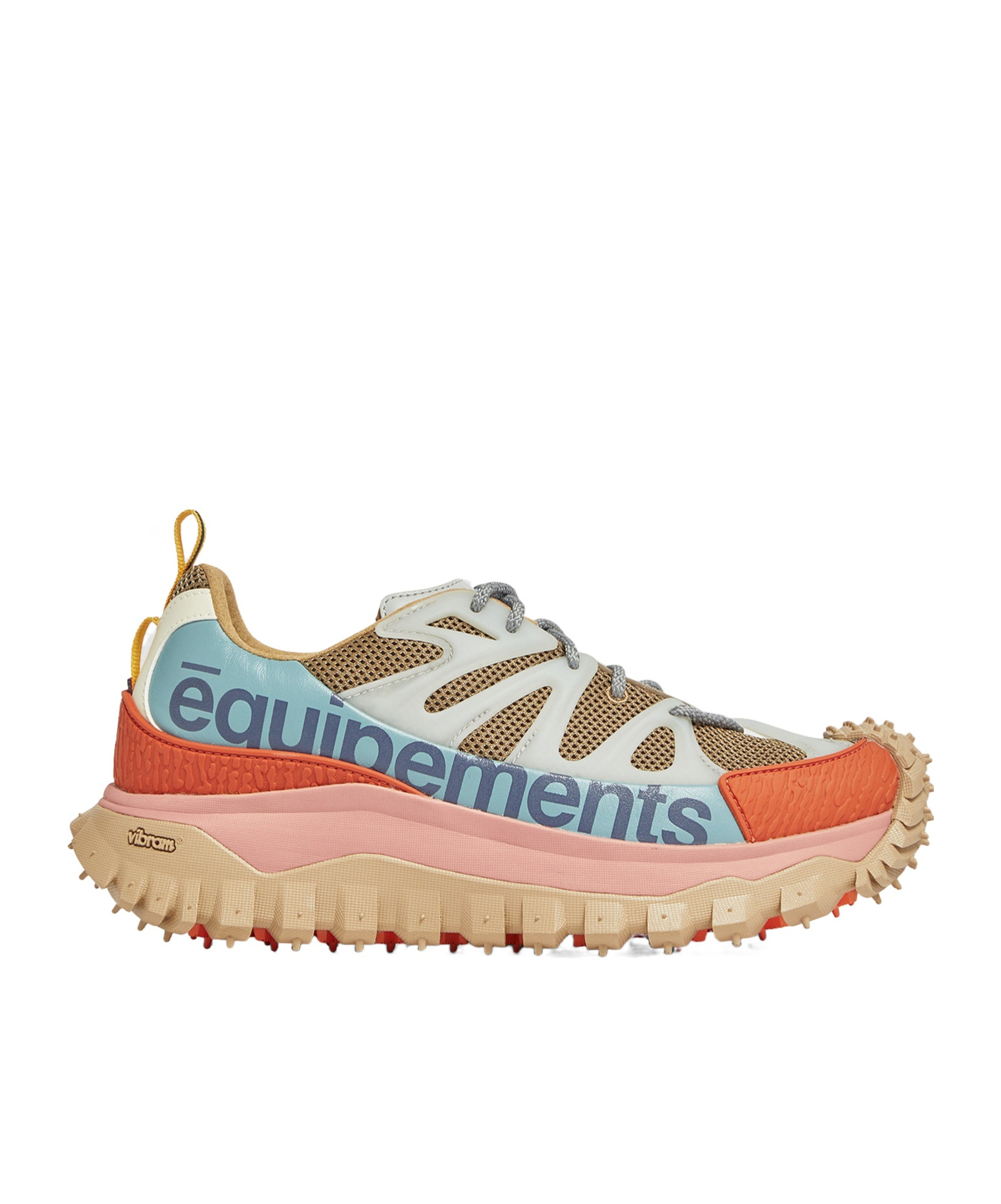 Moncler Chunky Sole Mesh Panels Pull Tab Sneakers In Multicolor