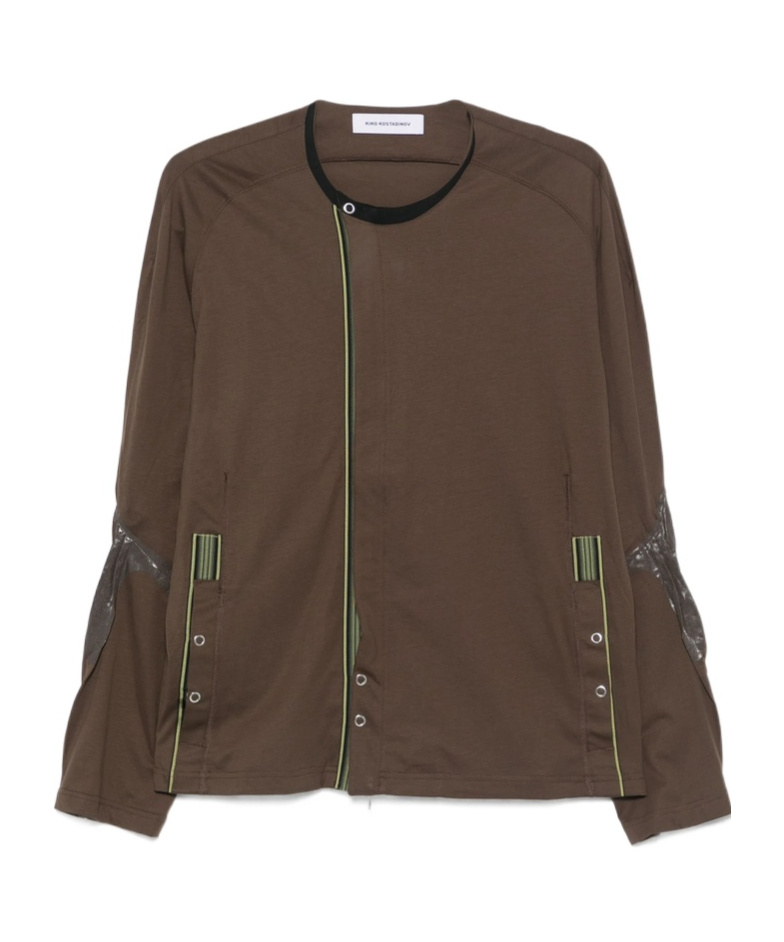 Kiko Kostadinov K-dart Jersey Jacket In Earthy Brown