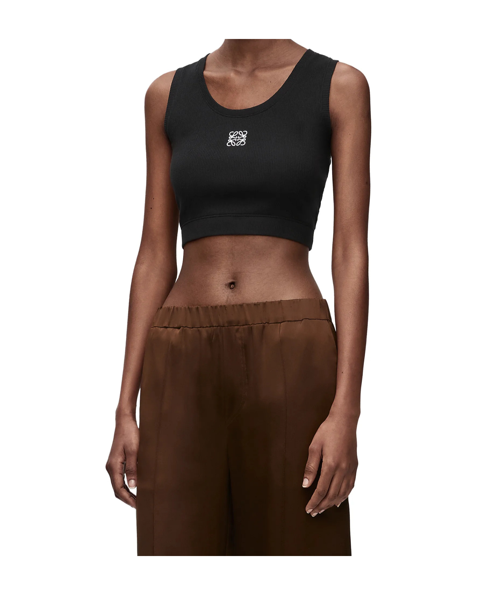 LOEWE CROPPED ANAGRAM TANK TOP IN COTTON