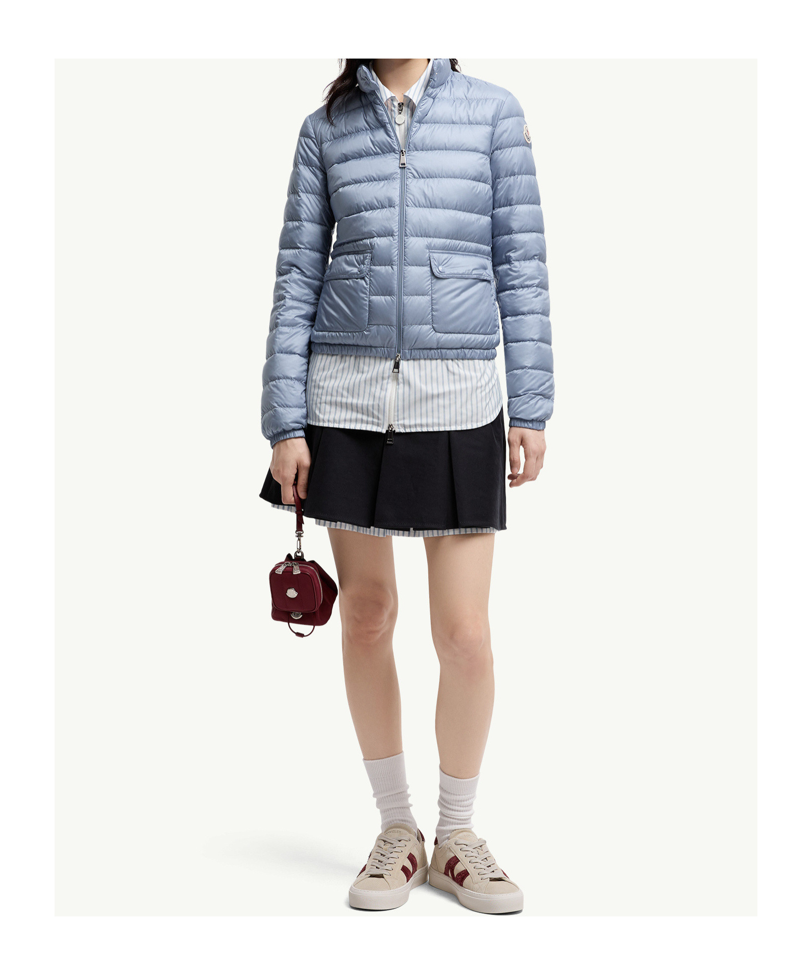 Moncler Lans Packable Short Down Jacket In Blue