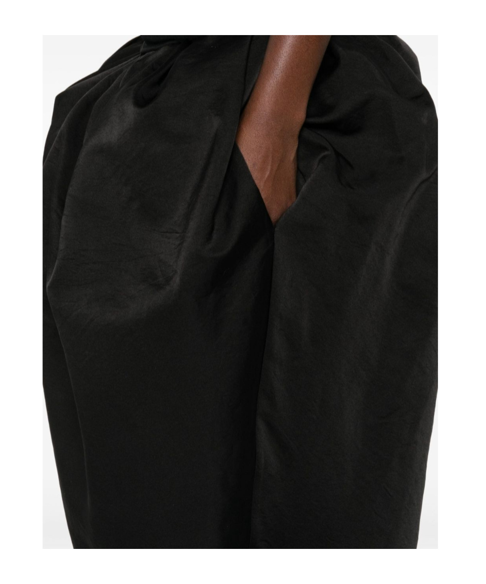 Magda Butrym Short-sleeved Lantern Dress In Black