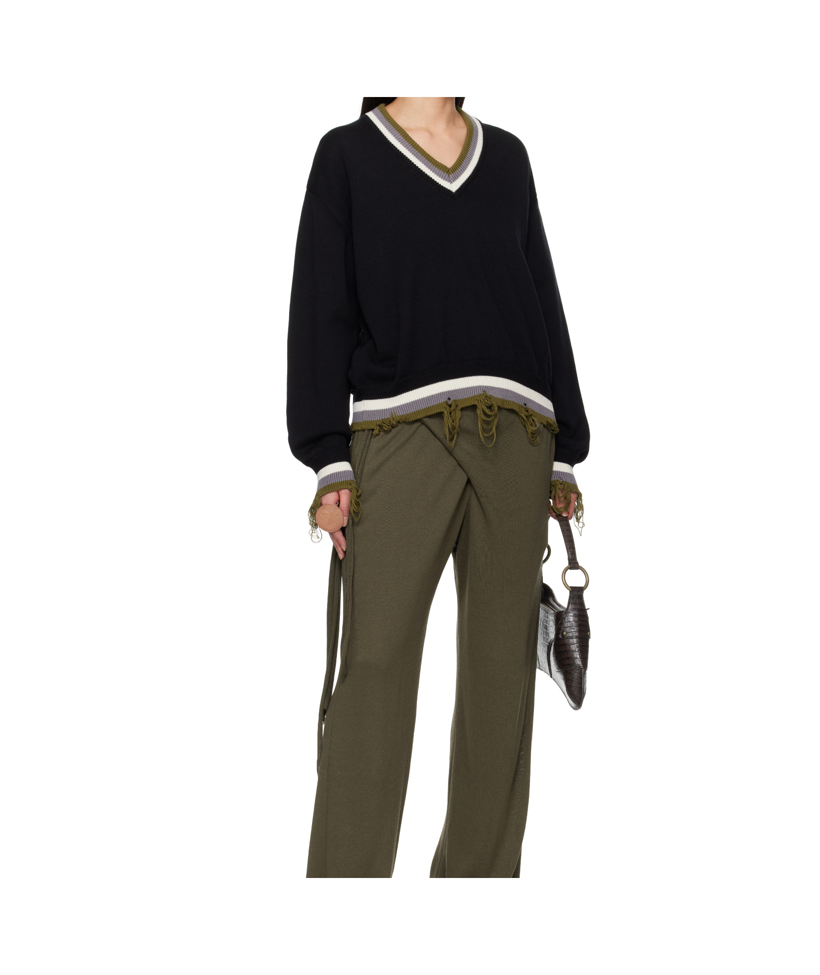 Ottolinger Black Oversized Sweater In Black