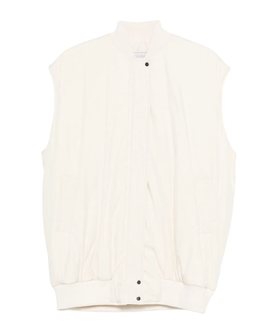 Antonelli Ribbed Sleeveless Vest In White