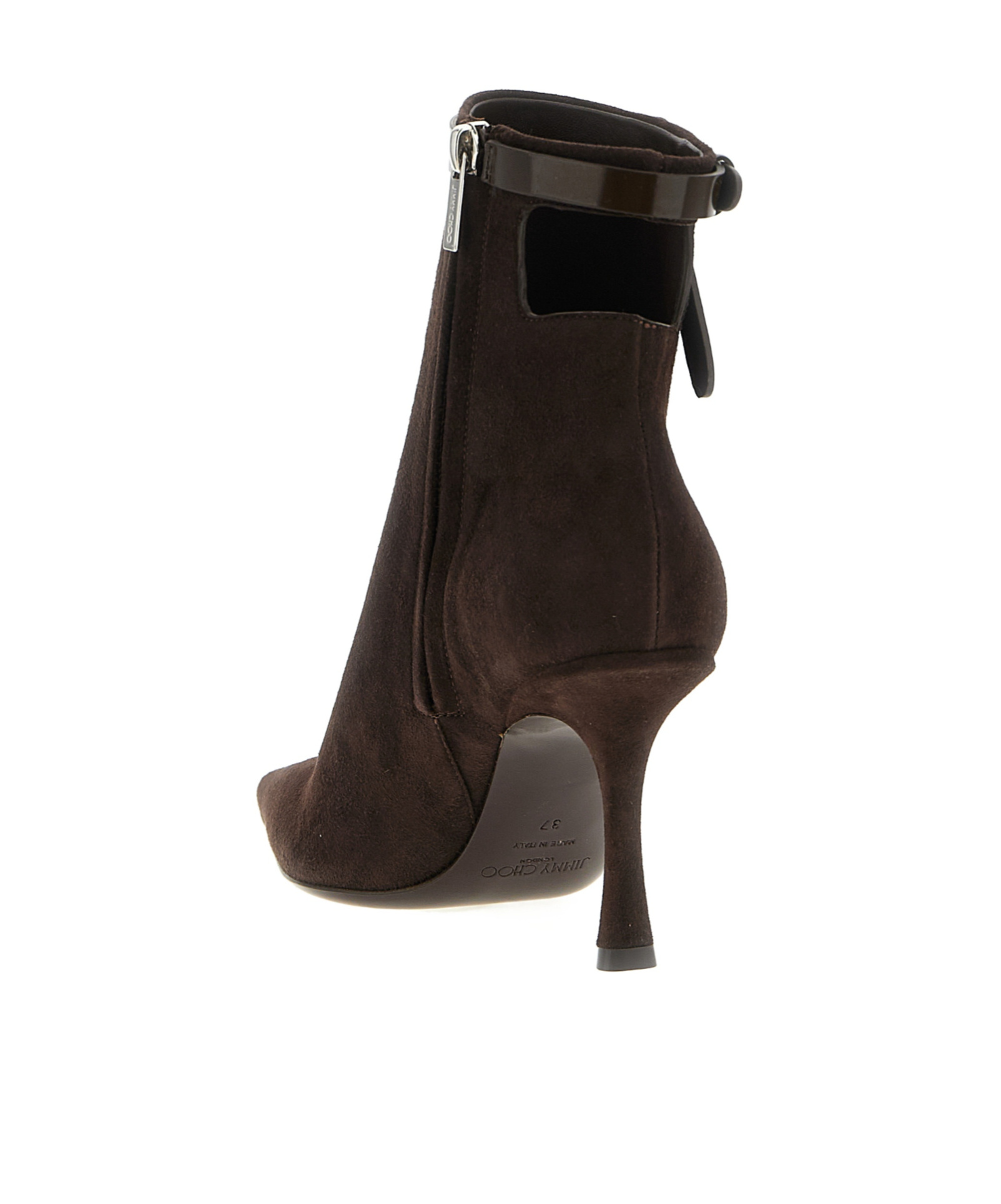 Jimmy Choo Suede Stiletto Ankle Boots With Pointed Toe In Brown