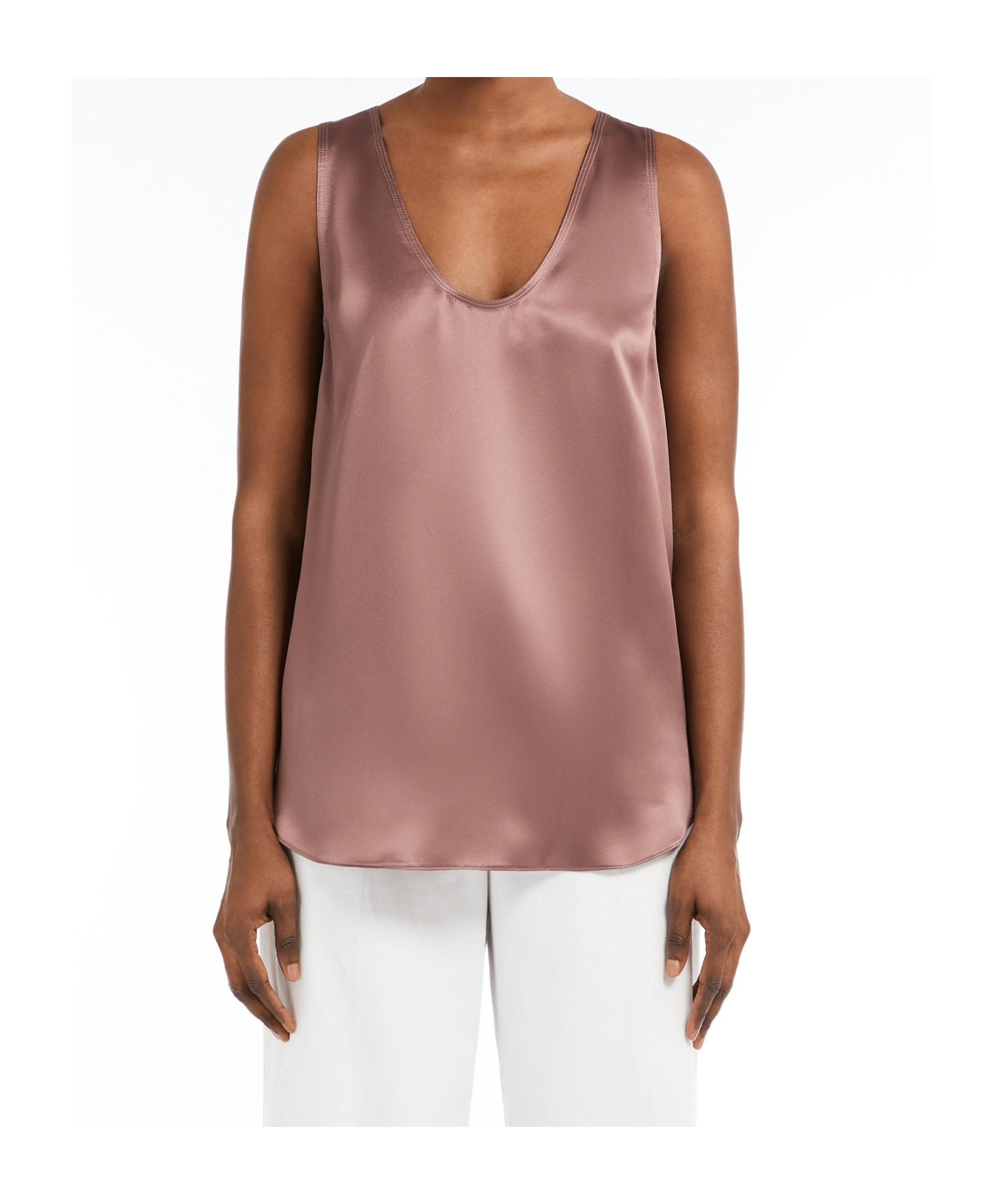Max Mara Sleeveless Shirt In Pink