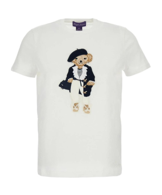Ralph Lauren Polo Bear Printed Crewneck T-shirt In White