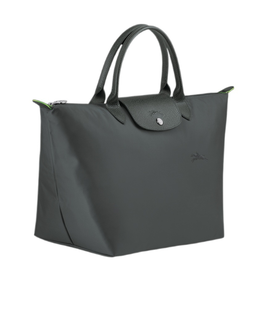 Shop Longchamp Running Horse Embroidered Short-handle Handbag In Black