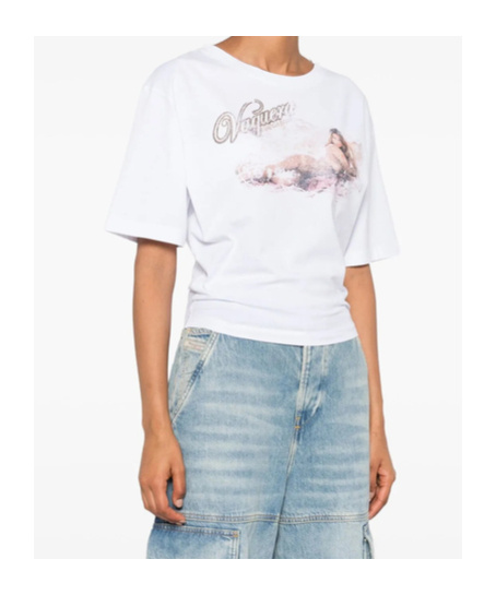 Dsquared2 Logo Cotton T Shirt In White