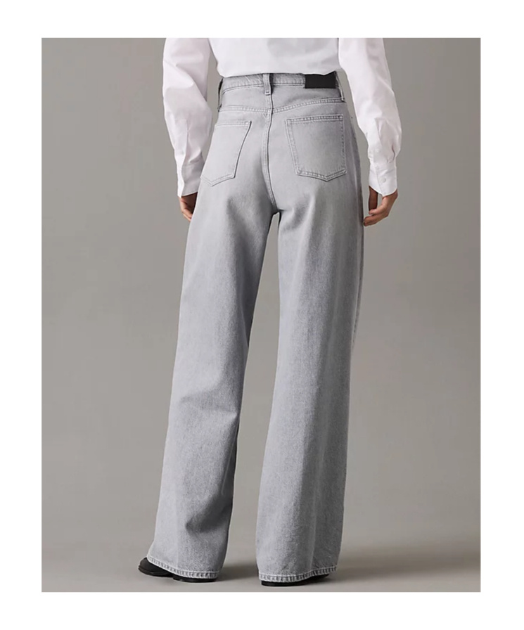 CALVIN KLEIN HIGH-RISE WIDE-LEG JEANS