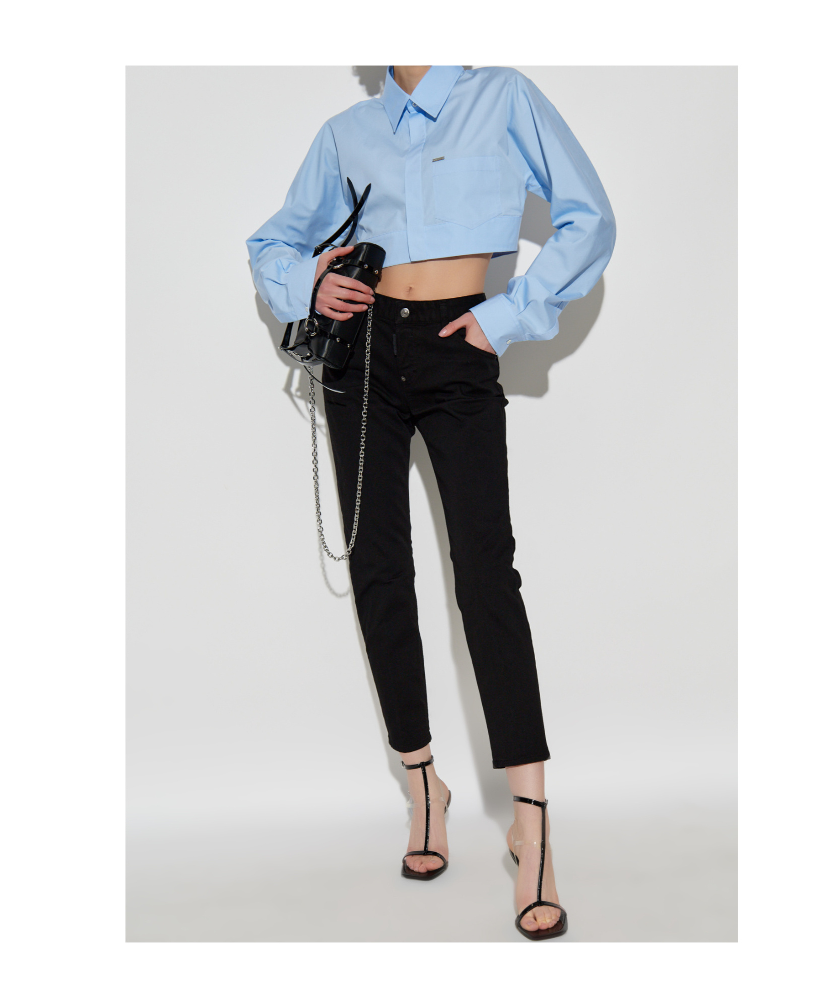 Dsquared2 Cropped Cotton Shirt