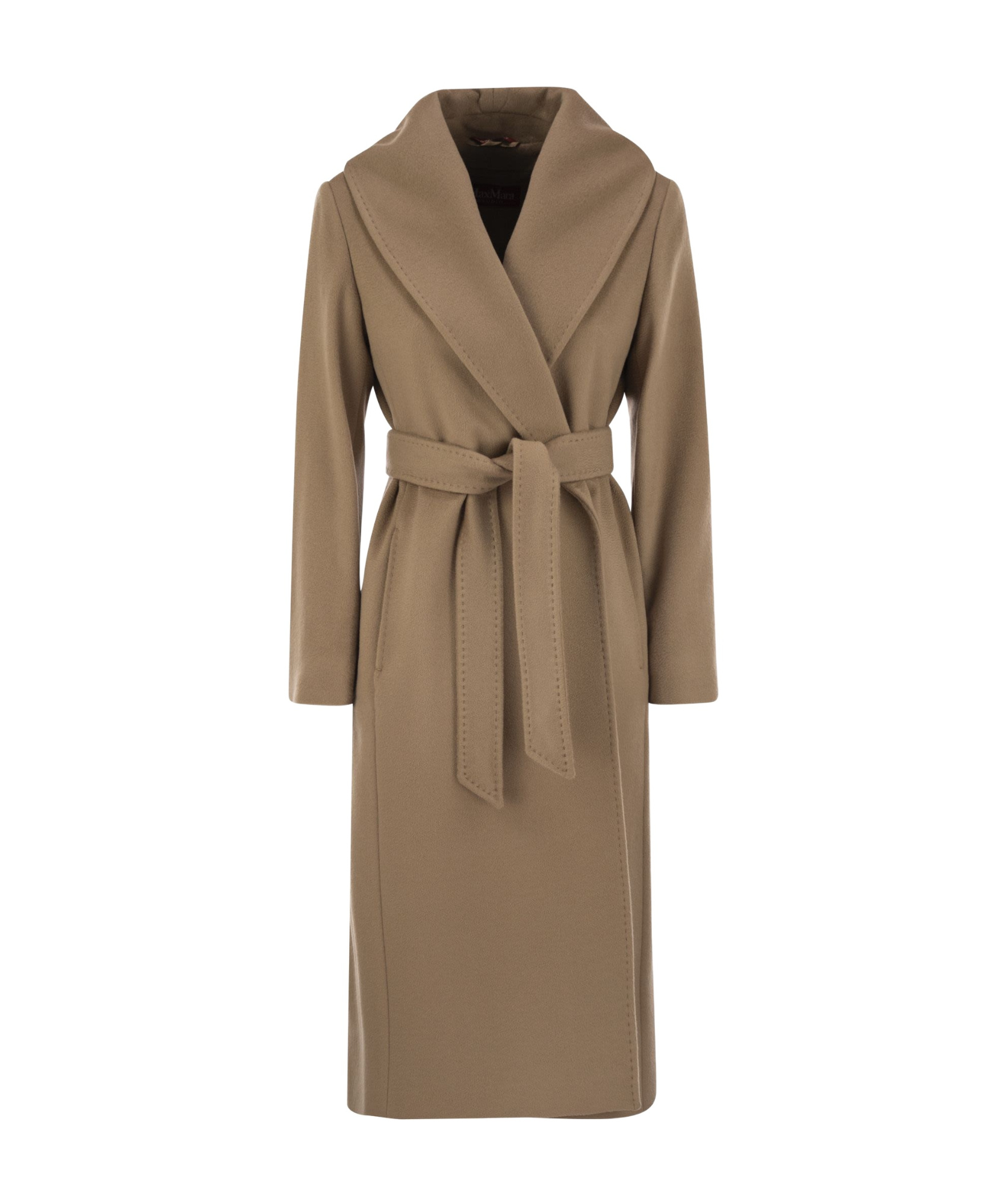 Max Mara Long-sleeved Coat In Brown