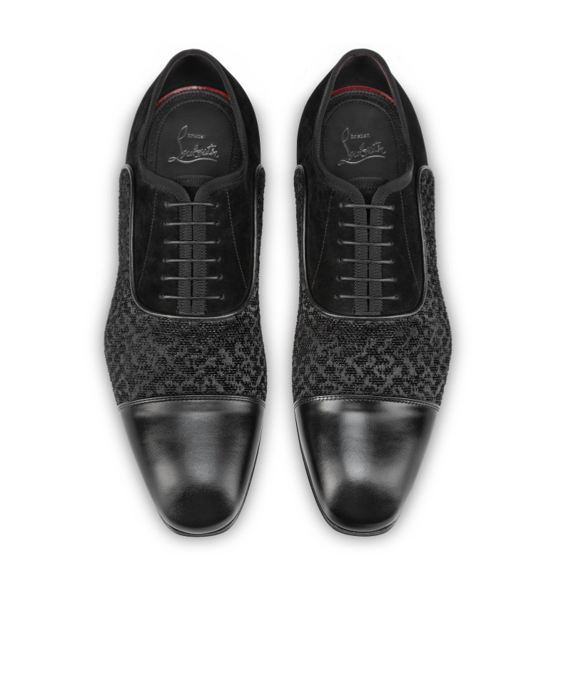 CHRISTIAN LOUBOUTIN ROUND HEAD LACING BUSINESS CASUAL SHOES