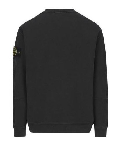 Shop Stone Island Cotton Sweatshirt In Black