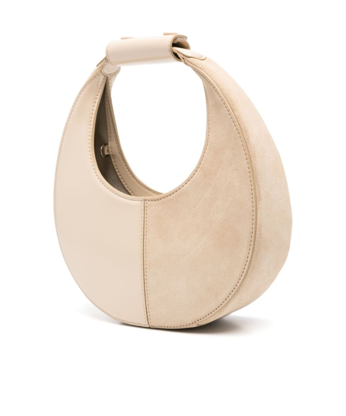 Staud Moon Split Mini Top Handle Bag In Nude
