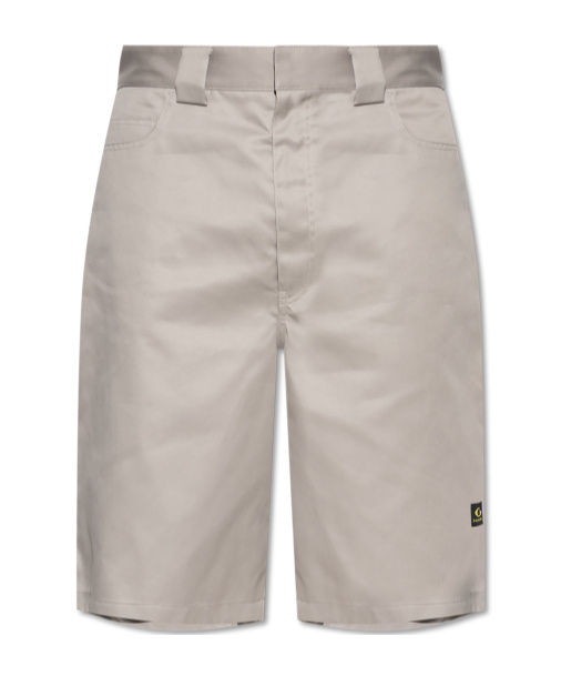 Balenciaga Bermuda Shorts With Logo In Gray