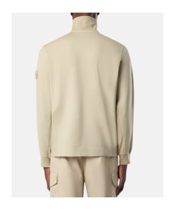 Stone Island Half-snap Sweatshirt With Pocket And Ribbed Iays In Nude