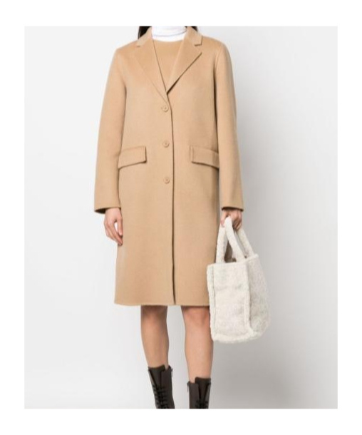 P.a.r.o.s.h Tailored Coat With Notched Lapels And Rear Vent In Neutral