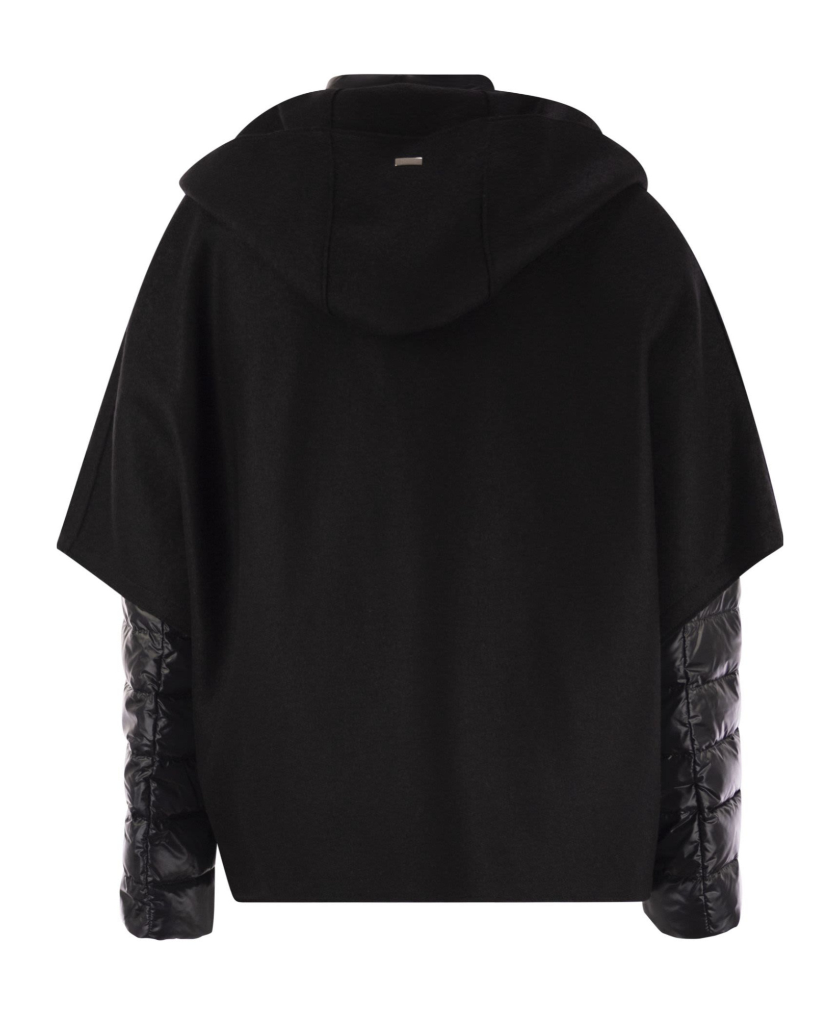 Herno Resort Hood In Ultralight Wool And Nylon In Black