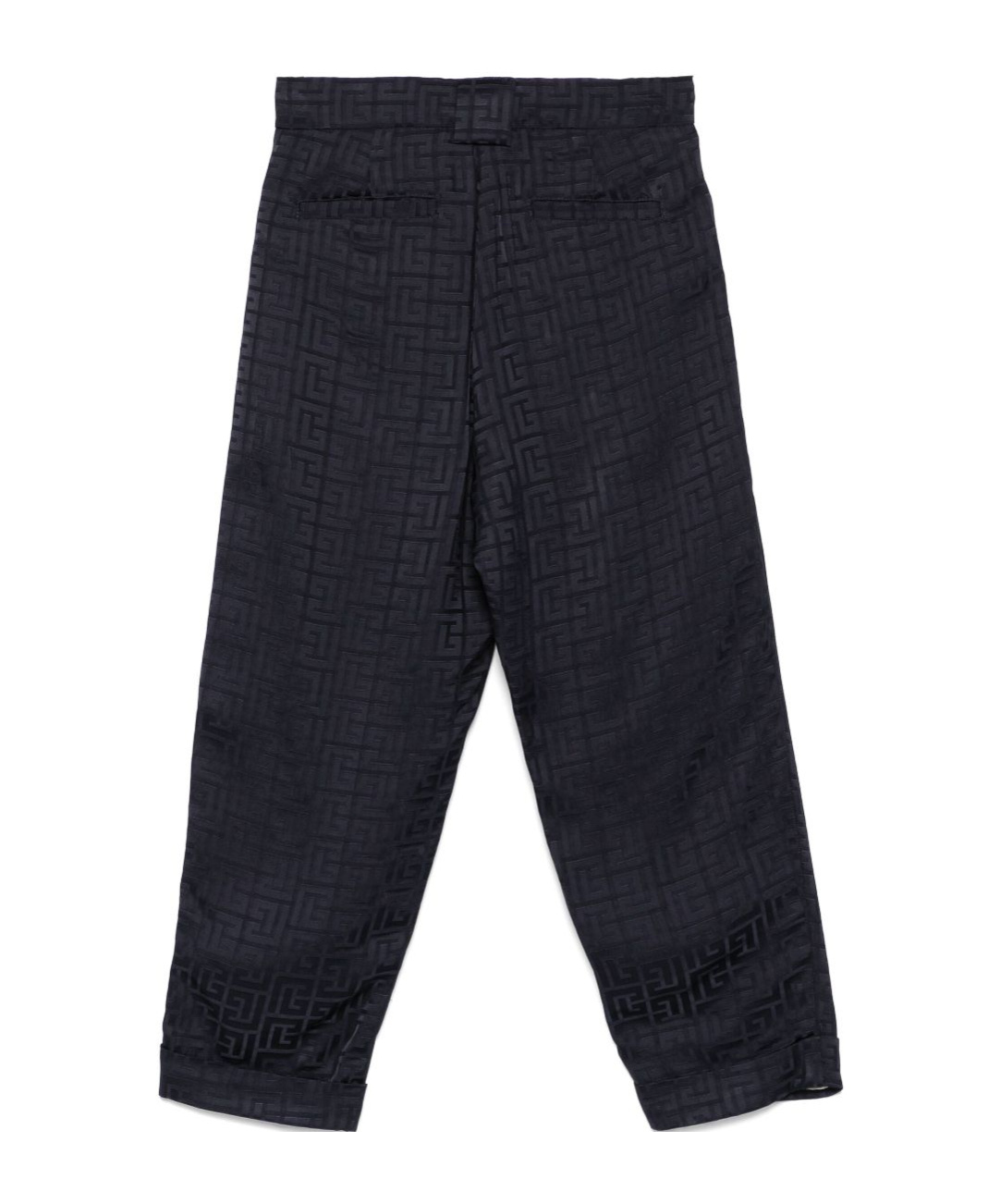Balmain Pb-jacquard Trousers In Black