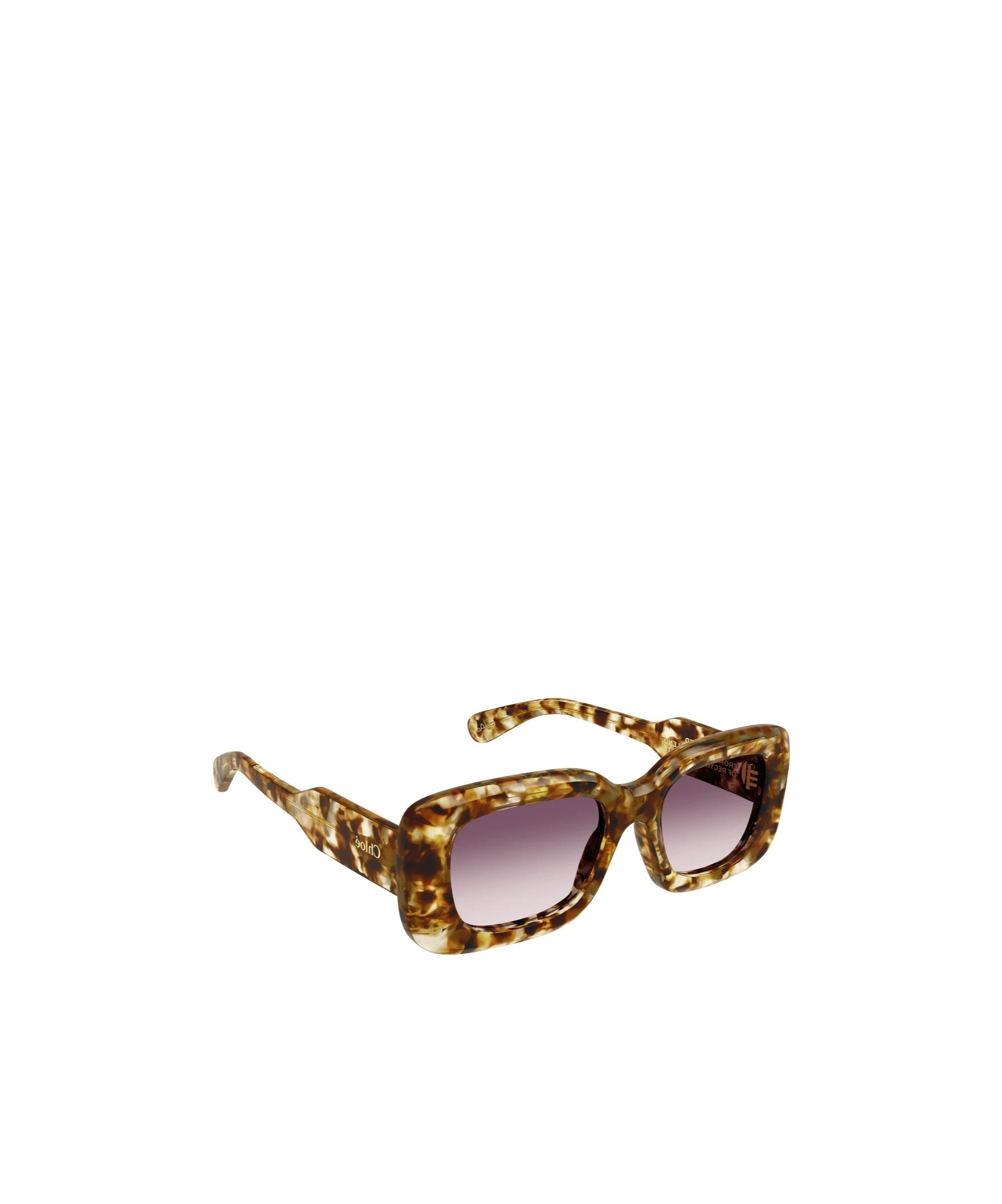 Chloé Gayia Rectangle-frame Sunglasses In Brown
