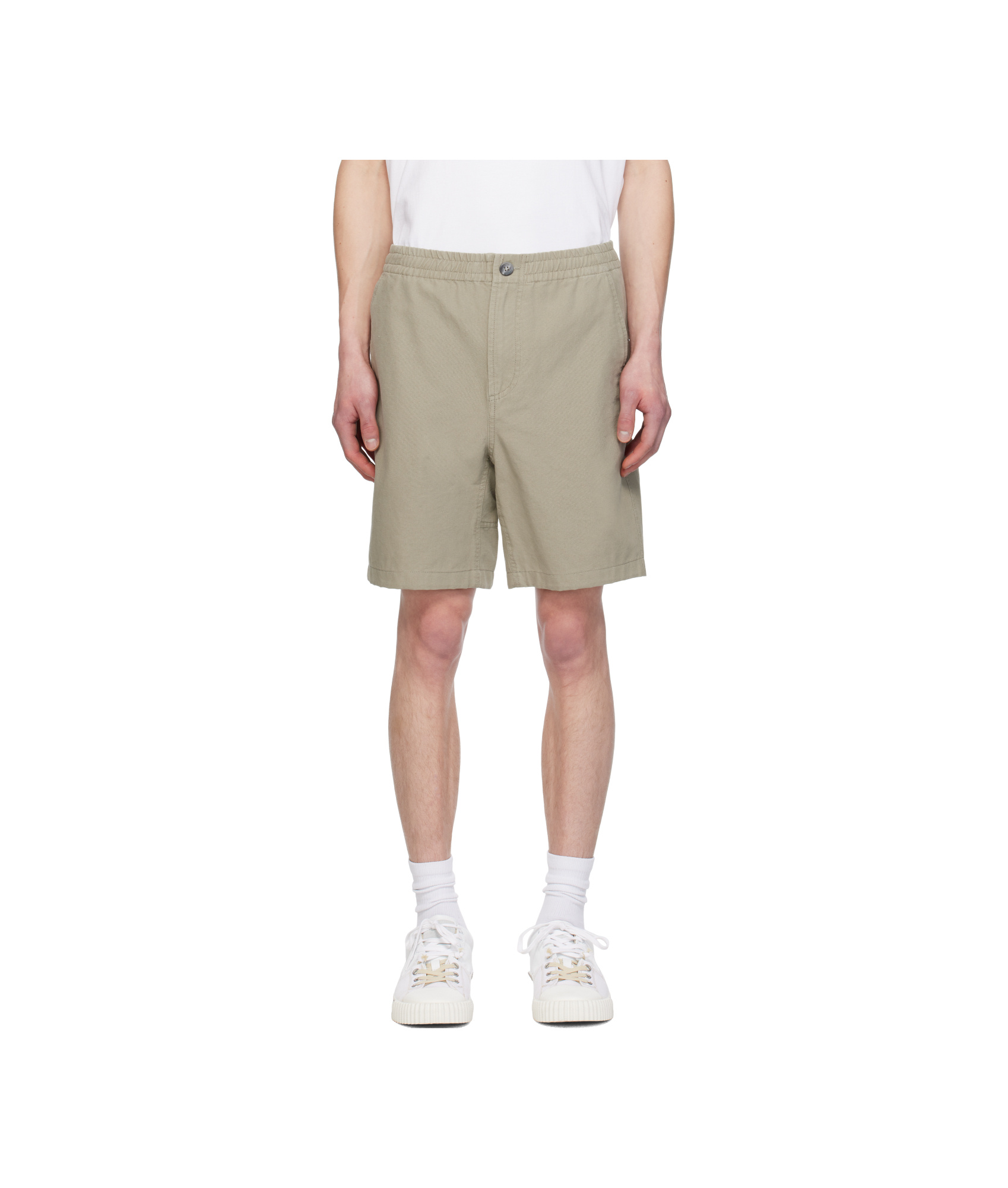 Apc Khaki Norris Shorts In Nude