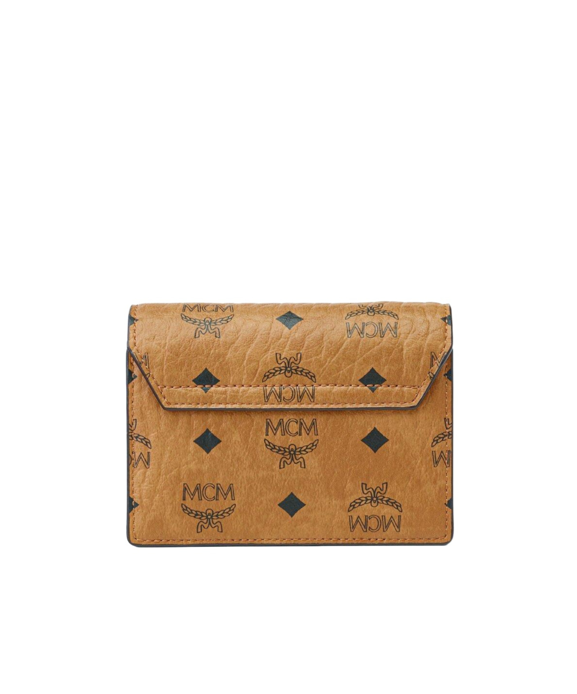 Mcm Aren Chain Wallet In Visetos In Brown