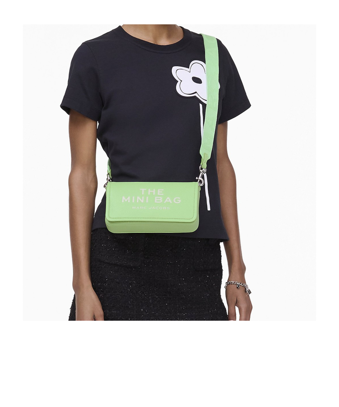 Marc Jacobs The Mini Leather Crossbody Bag In Green