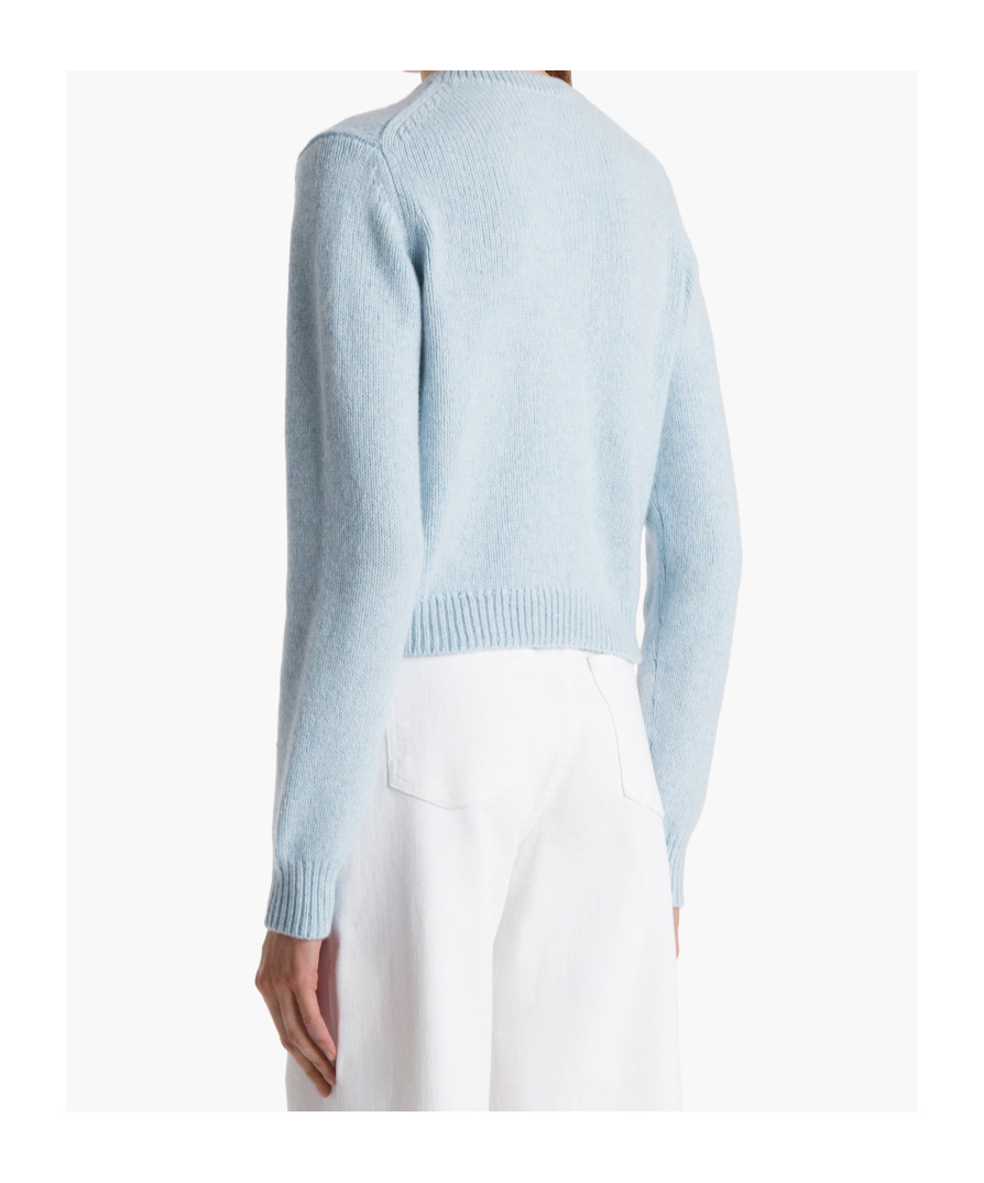 Khaite Everheart Button-front Cashmere Cardigan In Blue