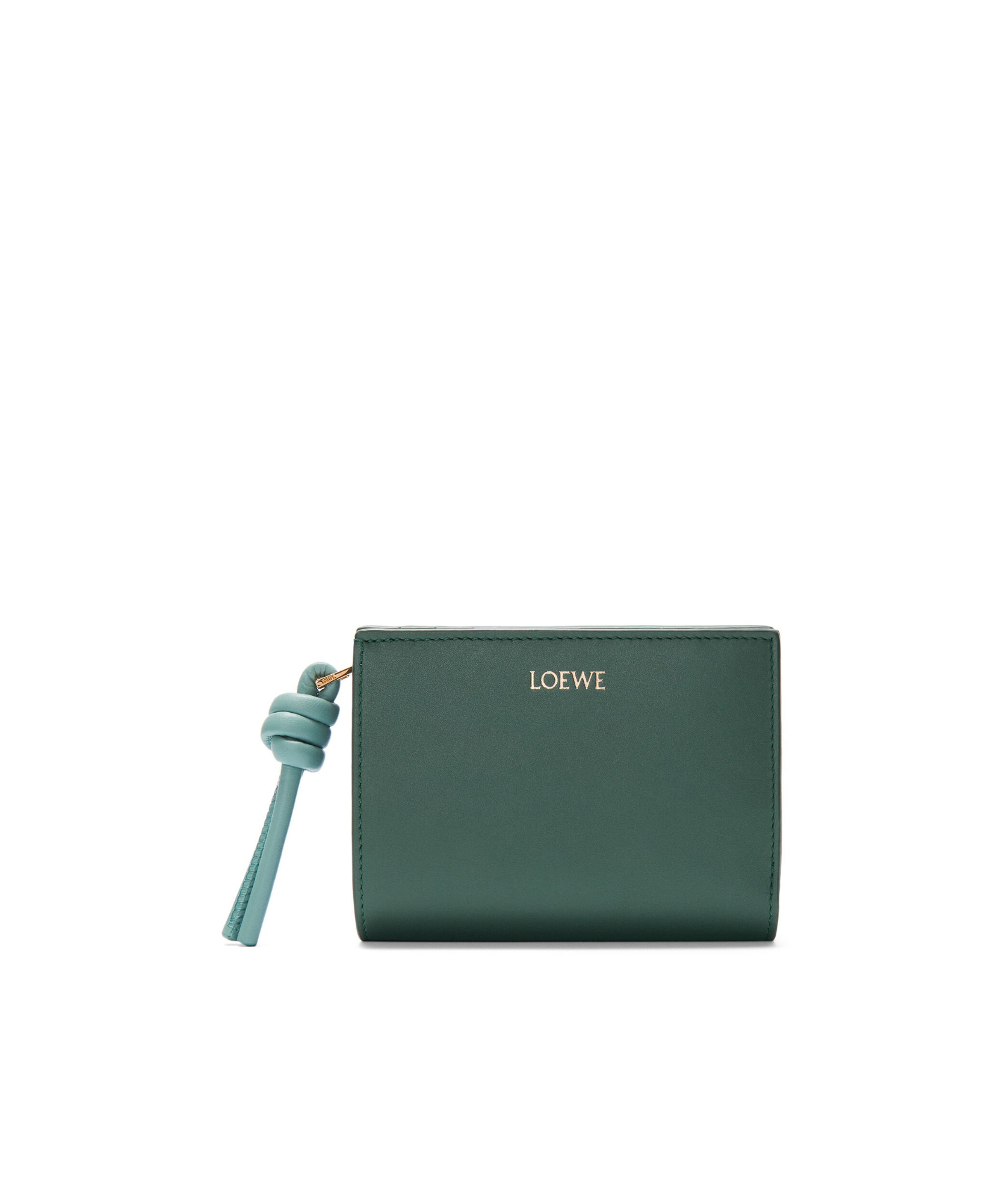 Loewe Knot Compact Wallet In Shiny Nappa Calfskin