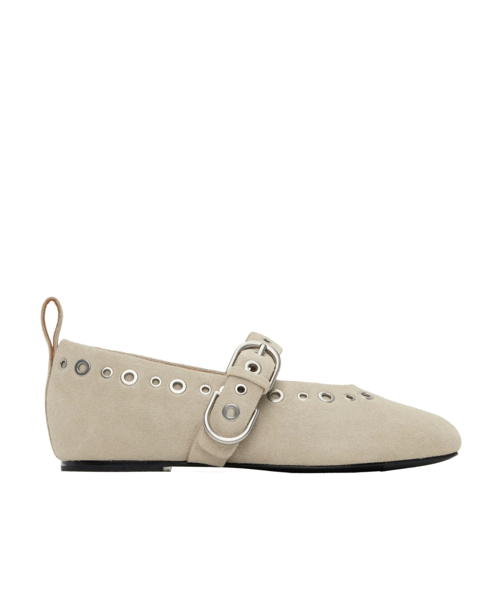 Rag & Bone Spire Suede Mary Jane Ballerina Flats In Nude