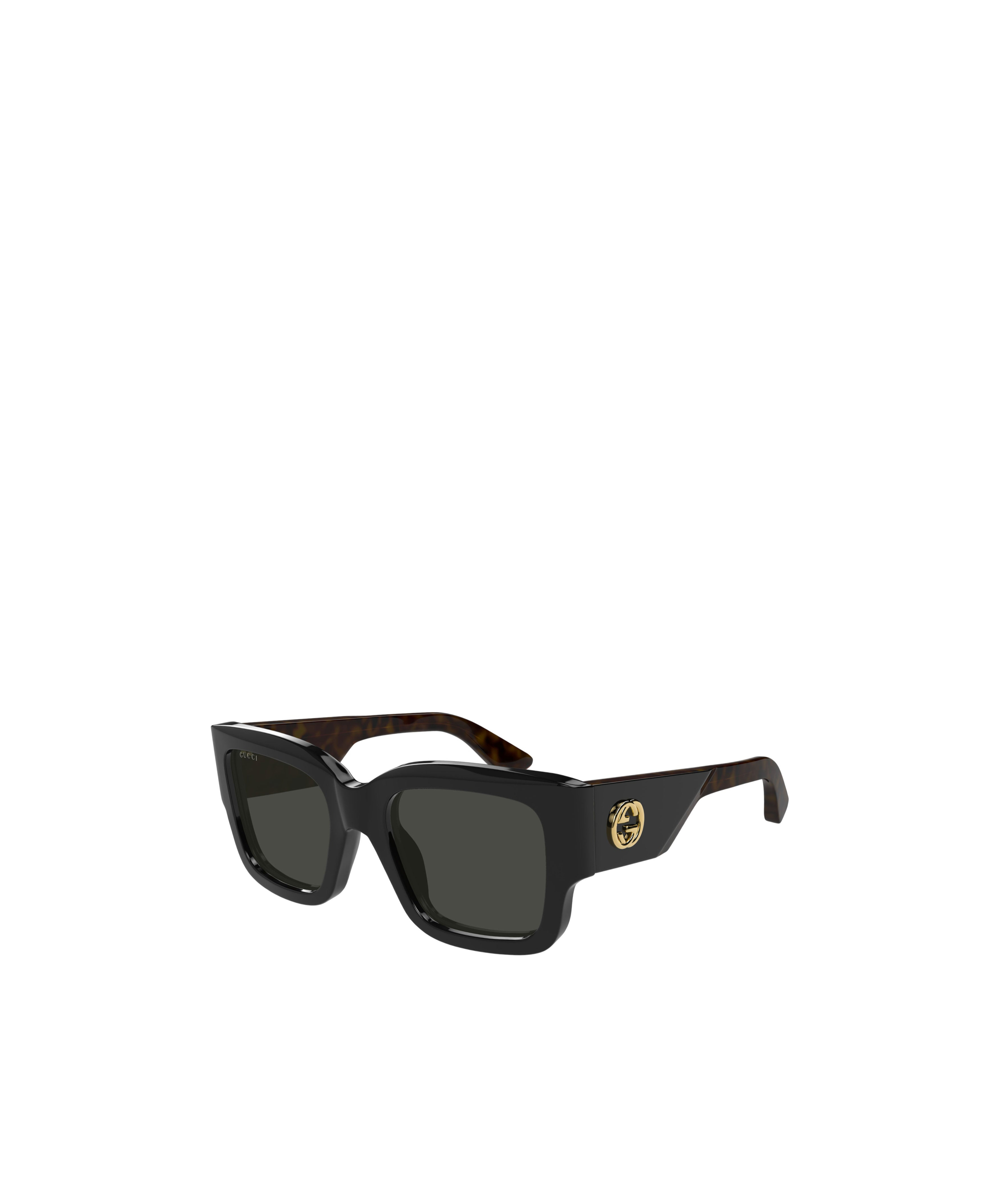 Gucci Oversized Rectangle Acetate Sunglasses In Black