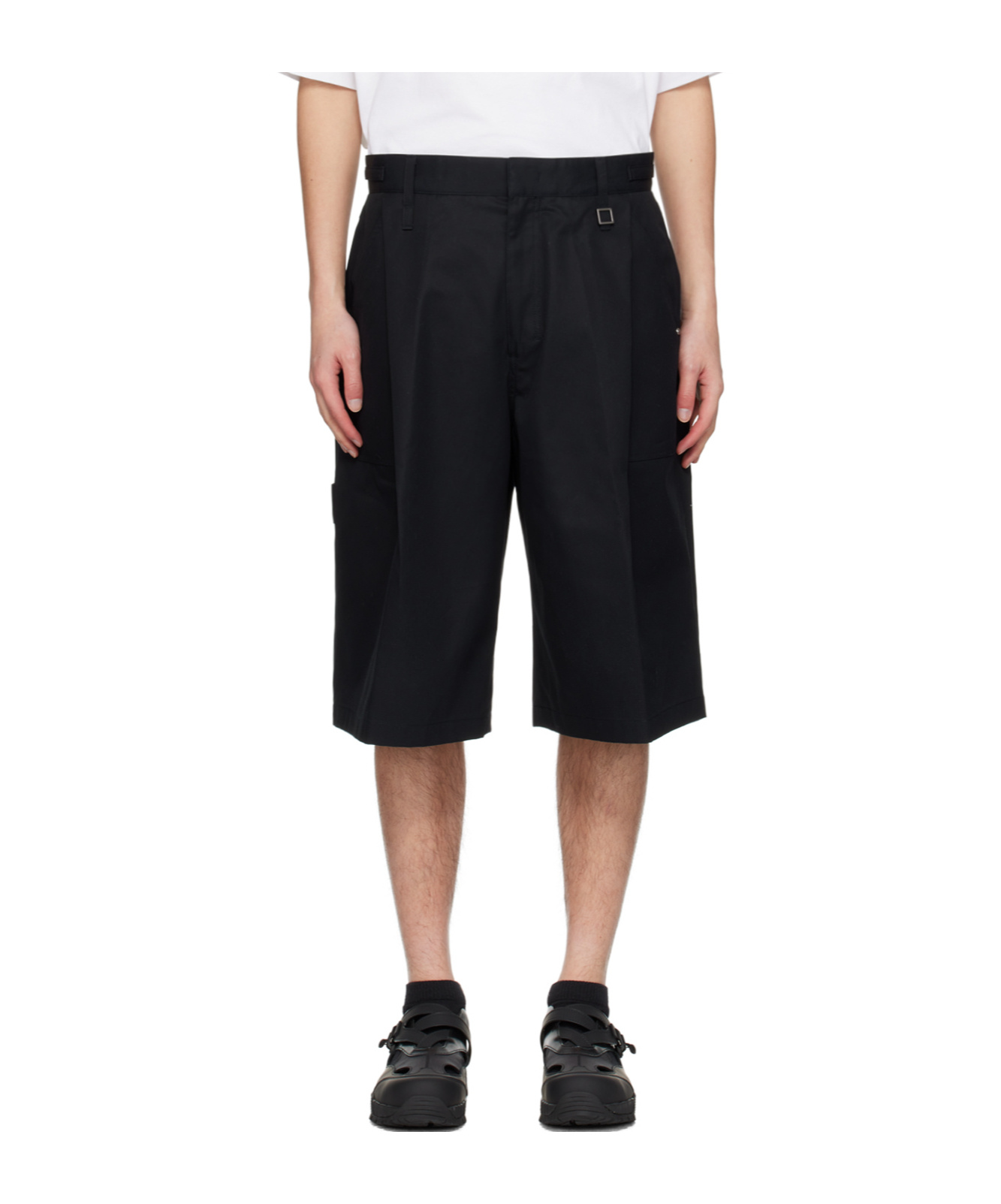 Wooyoungmi One-tuck Shorts In Black