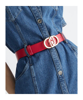 Liu •jo Double J Logo Belt In Pink