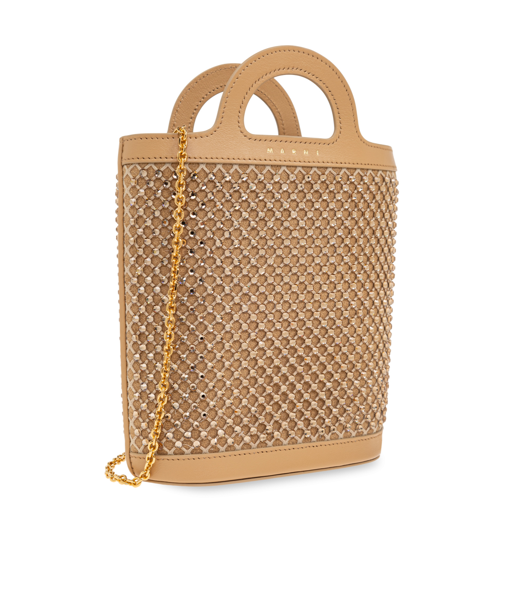 MARNI MARNI EMBELLISHED TOP HANDLE BAG