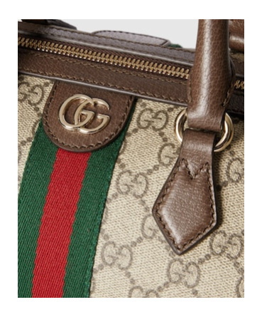 Gucci Ophidia Large Boston Bag In Brown