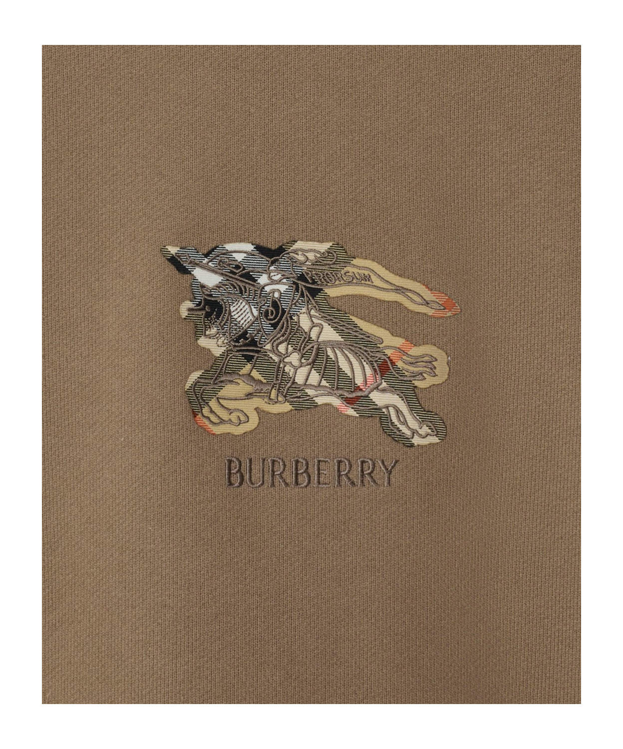 Burberry Sweatshirt Mit Equestrian Knight-check In Brown
